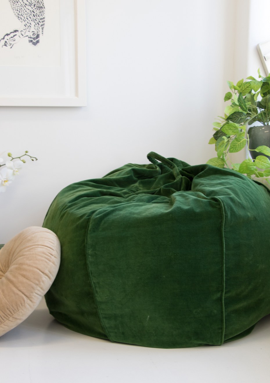 Velvet Bean Bag