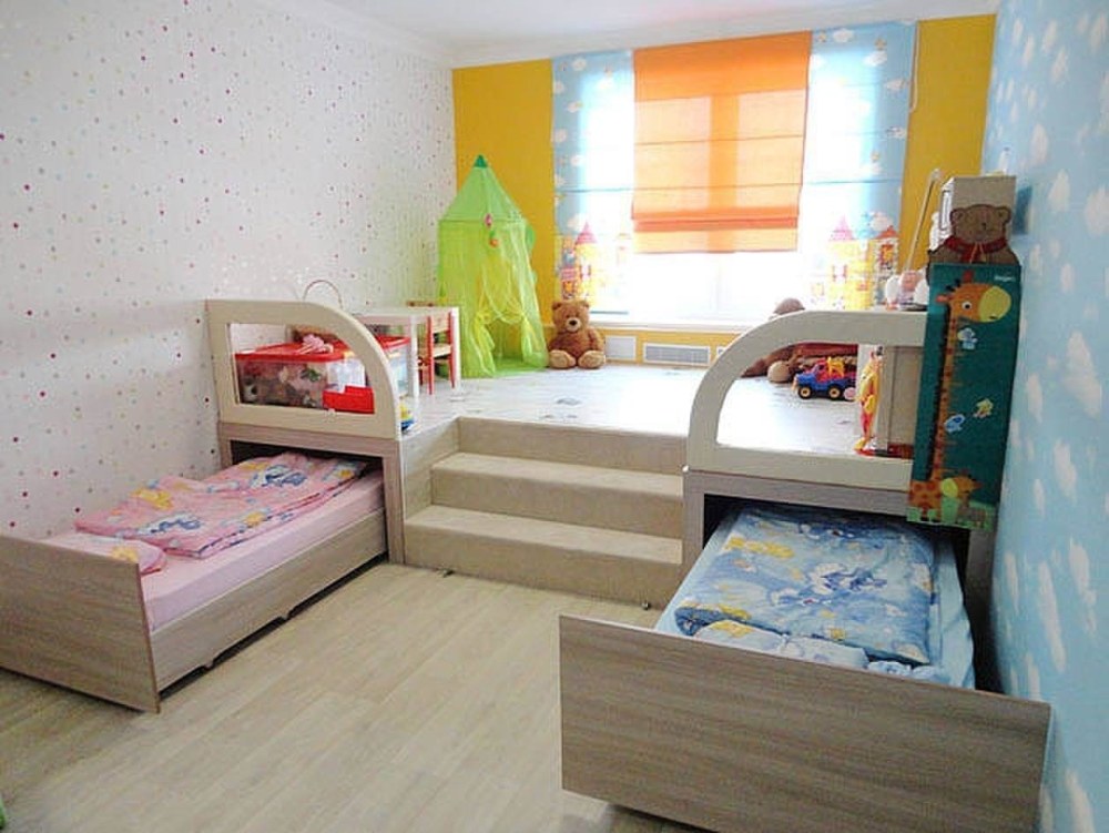 Выдвижная кровать в детской