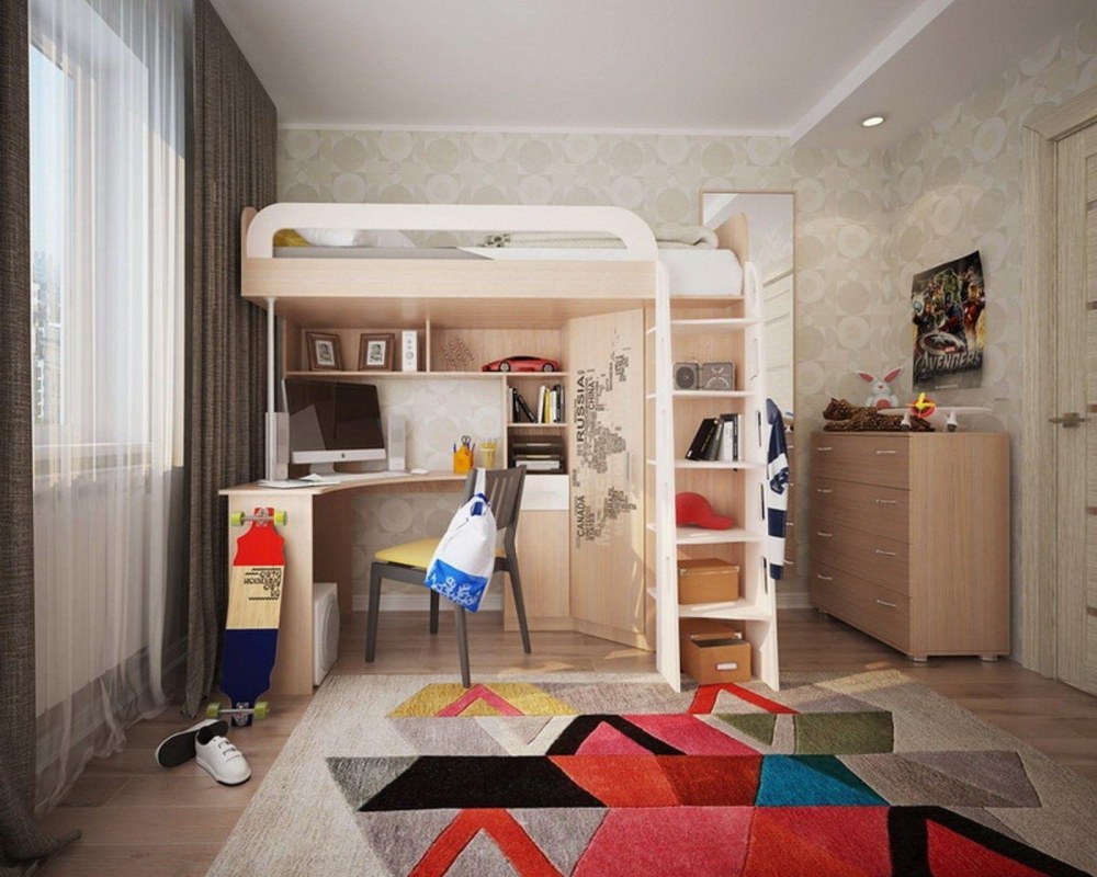 Кровать чердак Мебельсон мультиплекс
