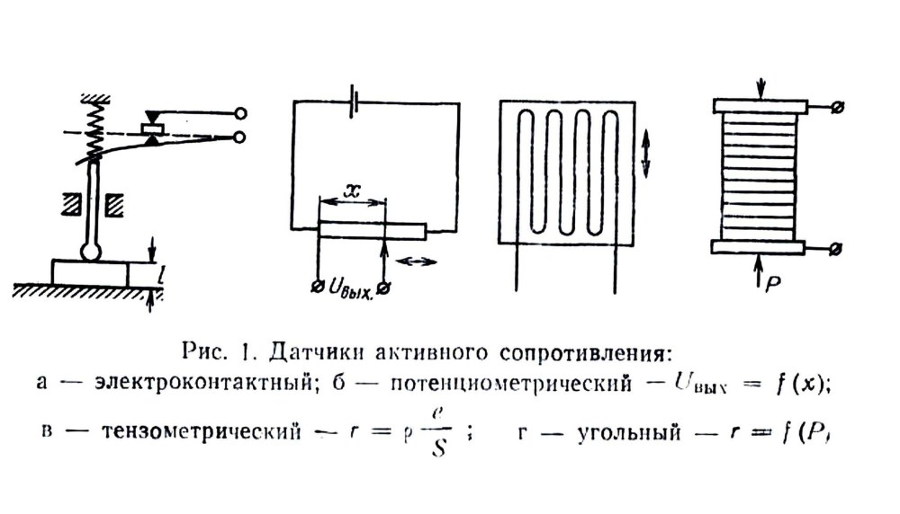 Датчики активного сопротивления, контактный датчик схема