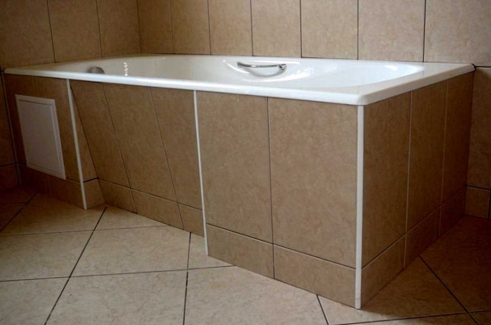 Экран для ванны из плитки
