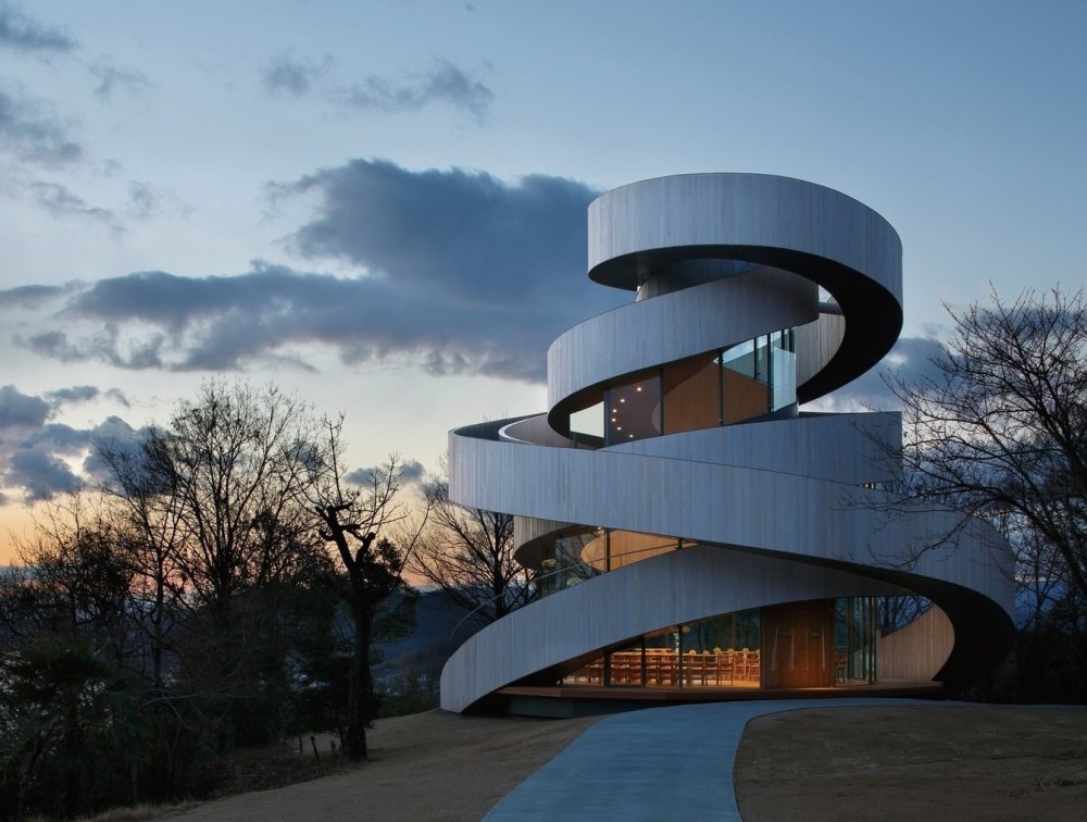 Часовня ribbon chapel хиросима япония nap architects