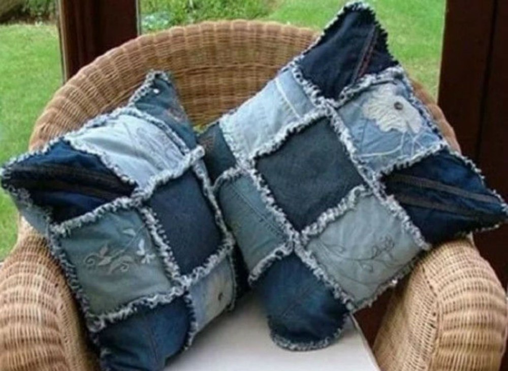 Подушка Rag Quilt Denim