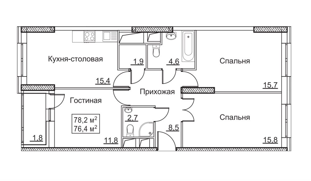 ЖК Рассказово 3 планировка