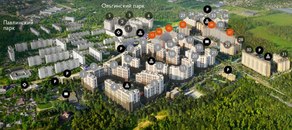 Новоград Павлино план застройки