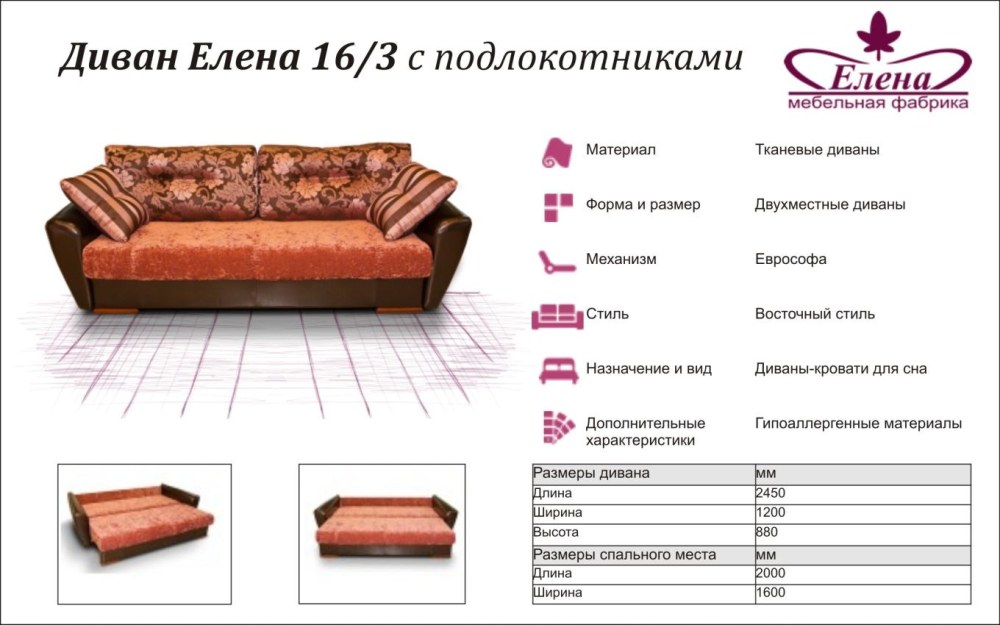Фабрика Елена диваны