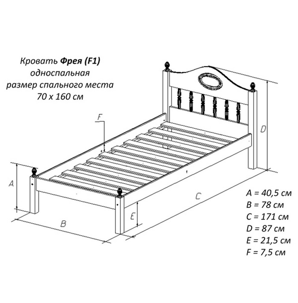 Габариты односпальной кровати стандарт