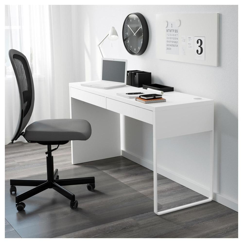 Стол письменный микке 603.739.21 ikea белый