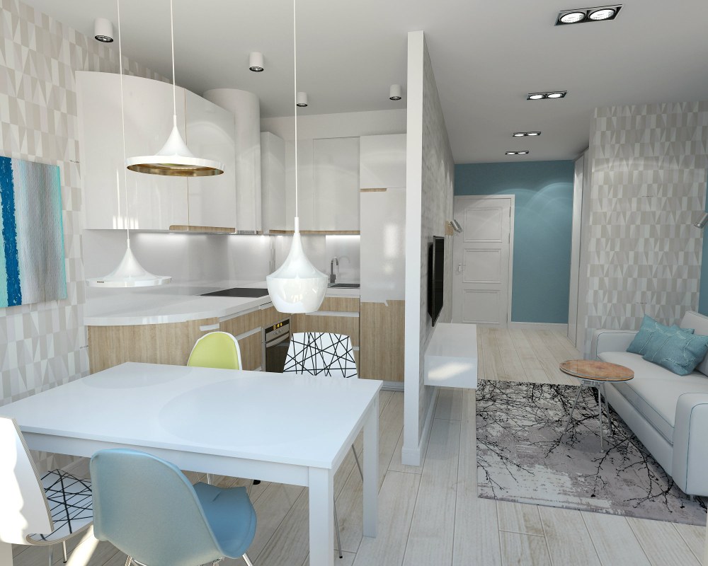 Перегородки студия 25 кв