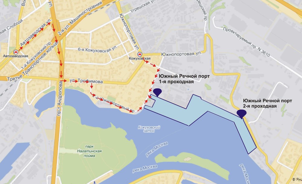 Станция метро Южный порт в Москве