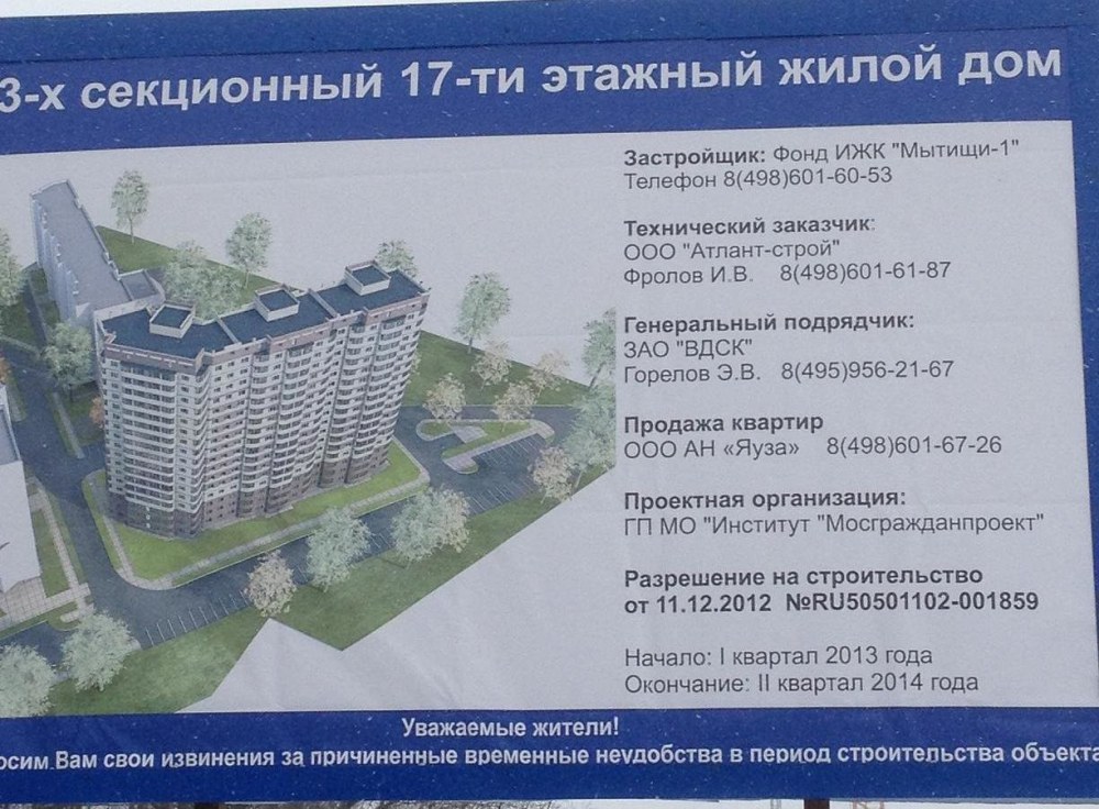 Генплан 25 микрорайона Мытищи