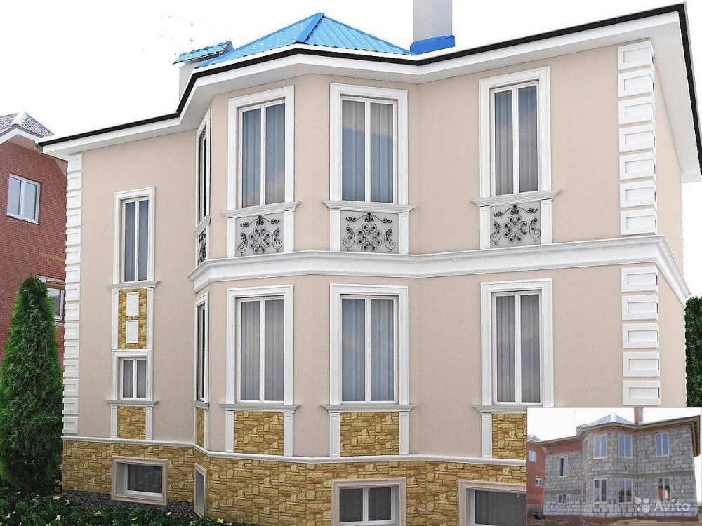 Красивая фасадная штукатурка