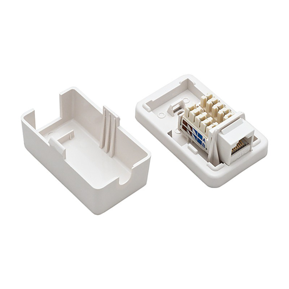 Twt-sm1-45-WH, розетка RJ-45 5e категории одинарная накладная