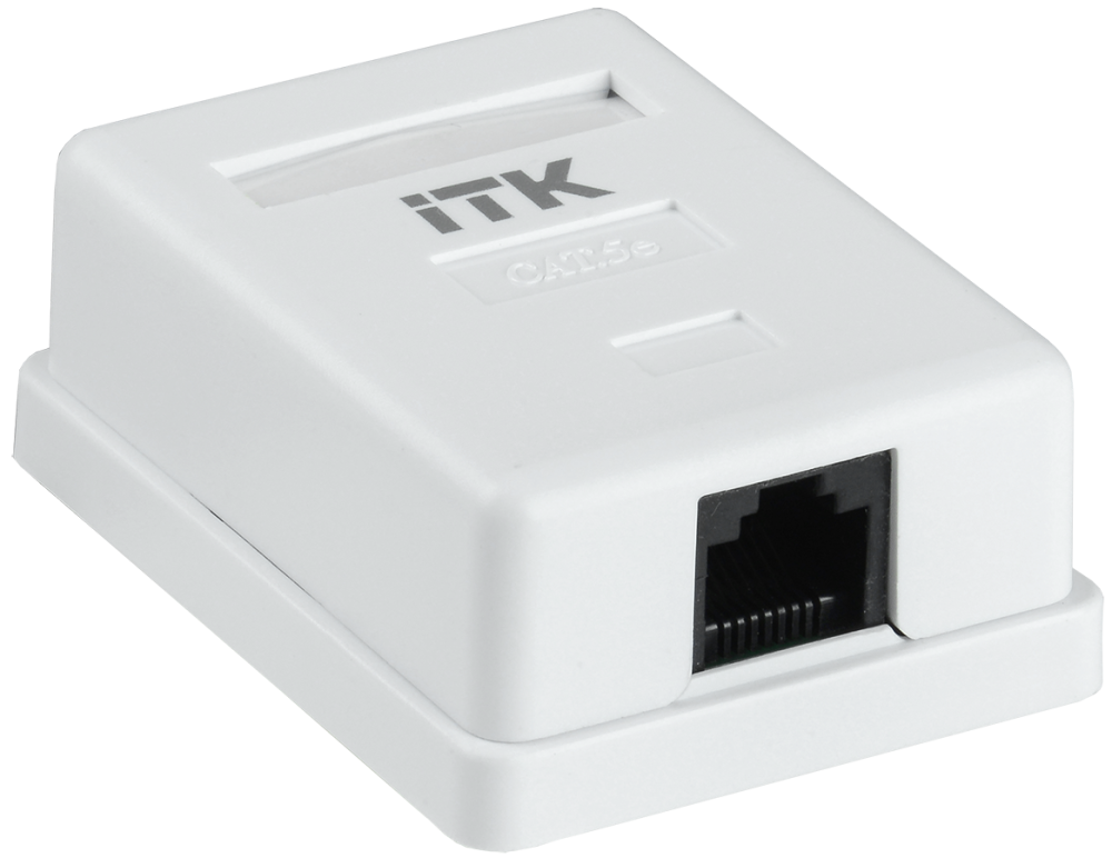ITK настенная инф. Розетка rj45, кат.5е UTP, 1-порт {cs2-1c5eu-12}