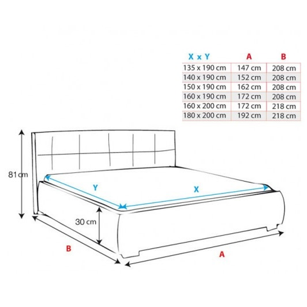 Muebles bonitos cama de matrimonio de polipiel moderna Aless схема сборки кровати