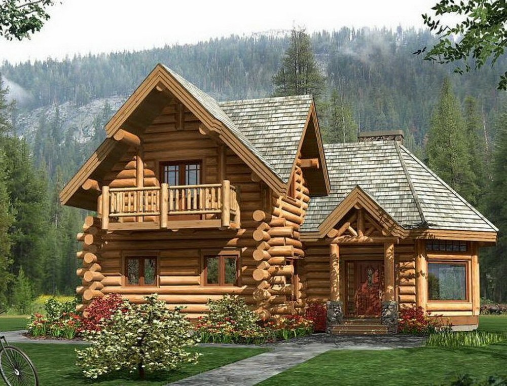 Красивые деревянные срубы