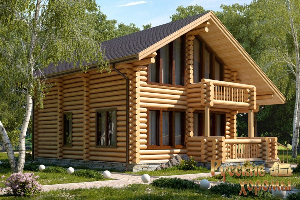 Дом Лапландия из оцилиндрованного бревна