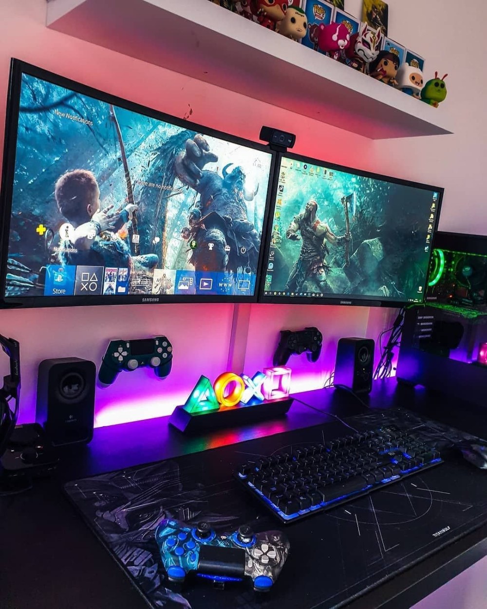 Игровое место геймера PLAYSTATION