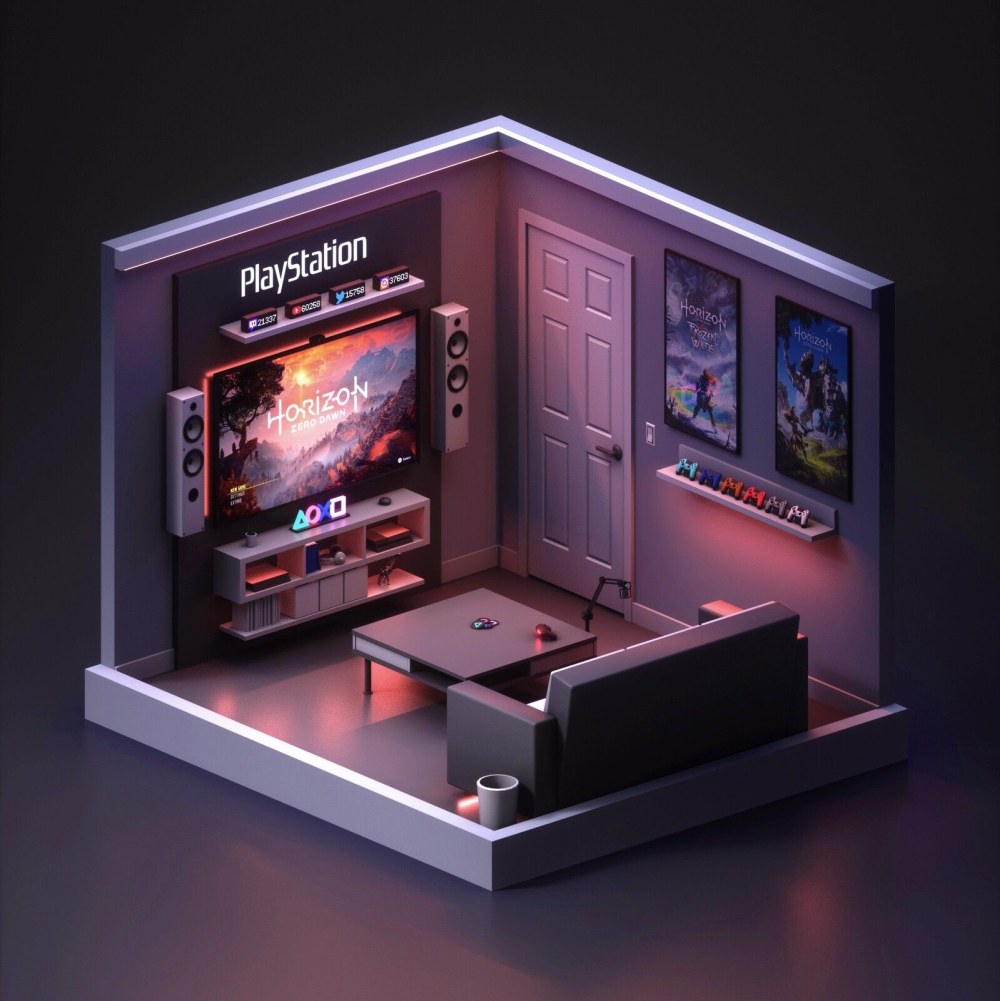 Комната геймера ps5