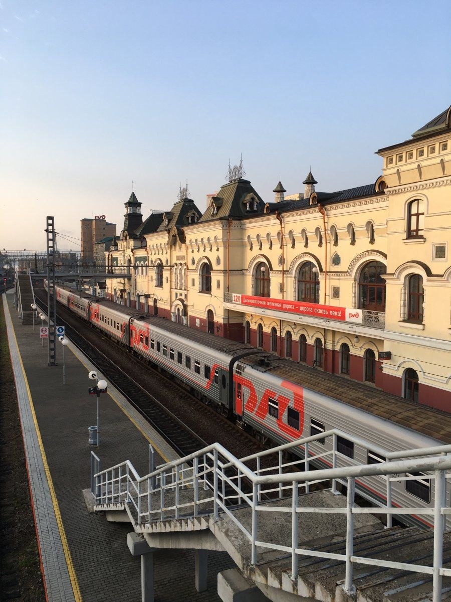 Владивосток вокзал ЖД поезд