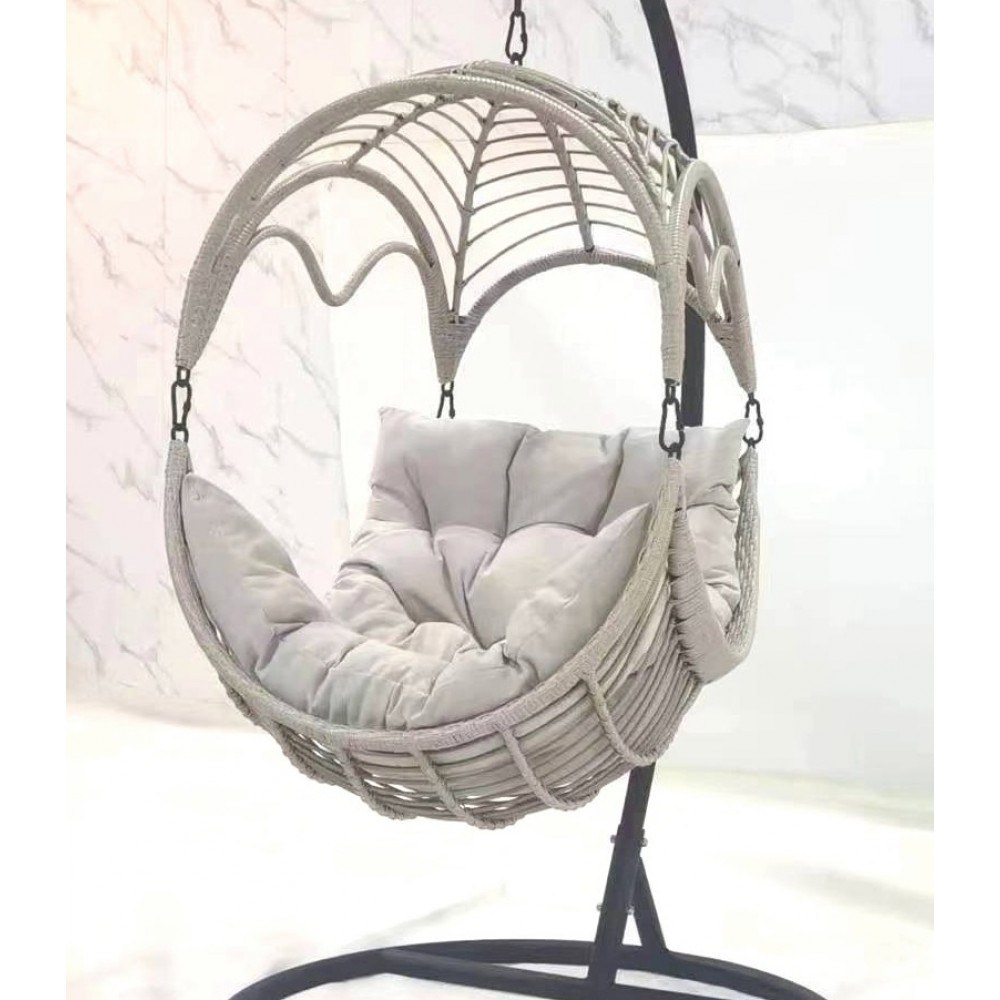 Подвесное кресло afm light beige из искусственного ротанга