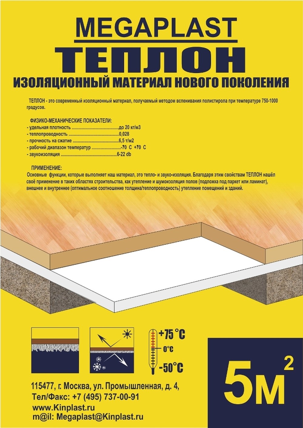 Подложка под ламинат Теплон