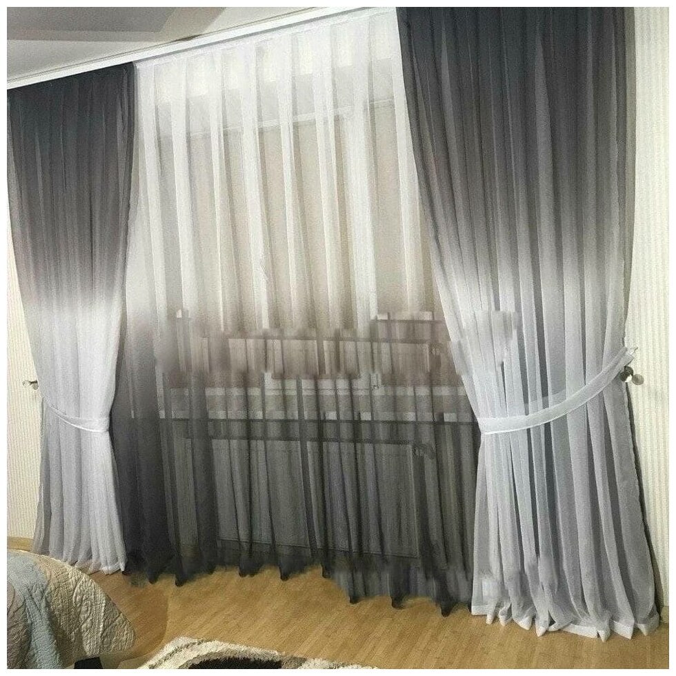 Комплект штор вуаль градиент 150х270 2 шт артикул 778170