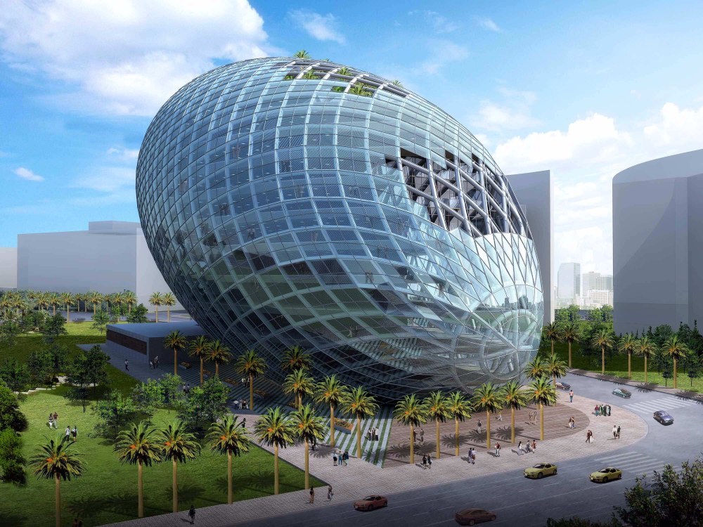 Здание-яйцо Cybertecture Egg