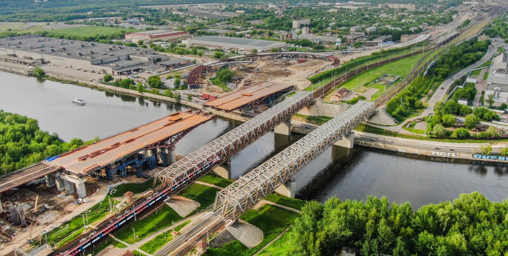 Открытие моста через Москву реку в сторону Каширского шоссе
