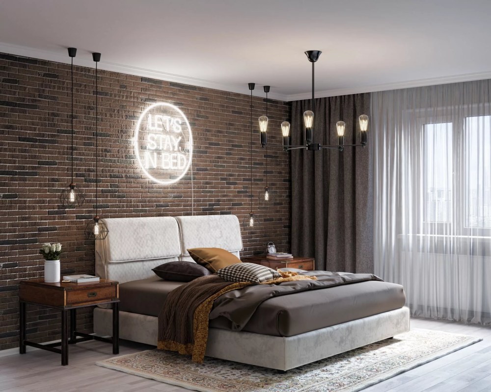 Спальня в стиле Loft