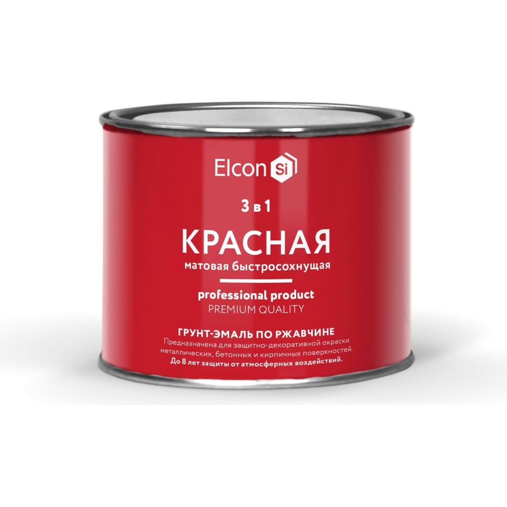 Грунт-эмаль по ржавчине 3в1 Elcon черная RAL 9005 матовая