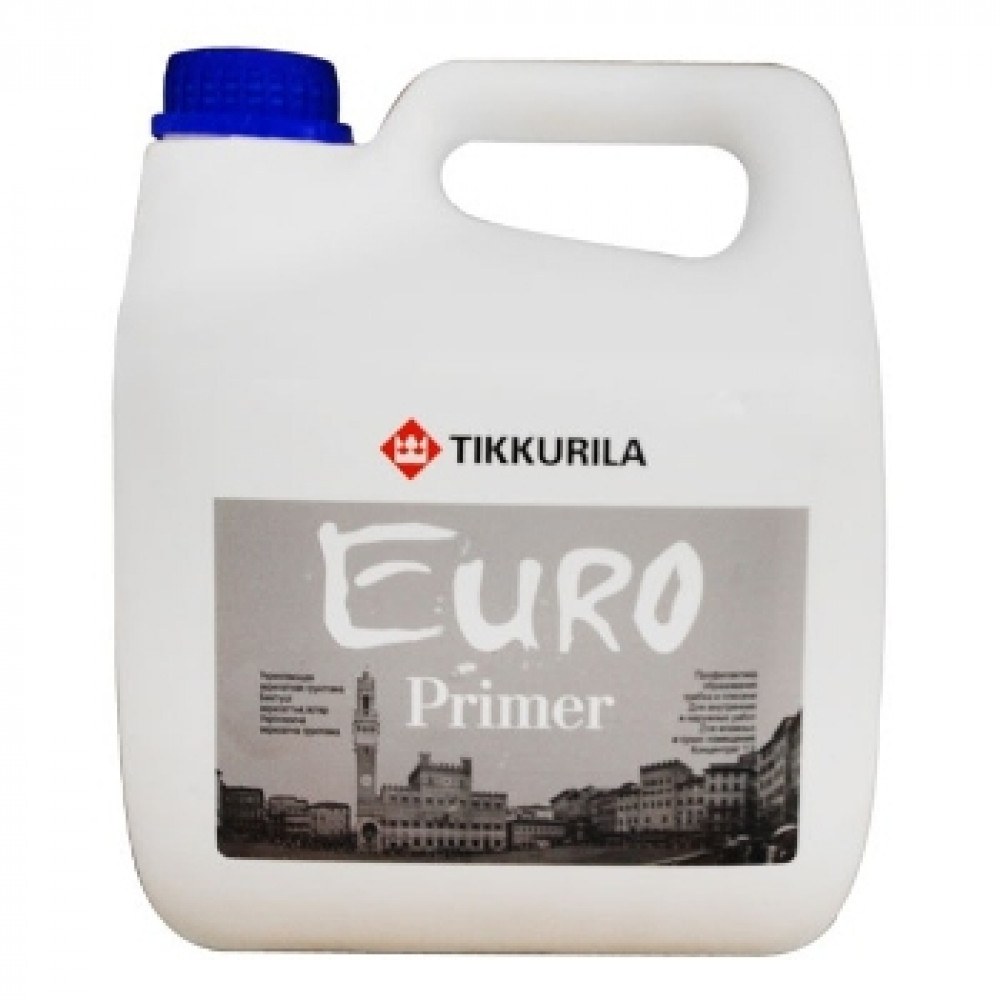 Tikkurila Euro primer концентрат 1:3 грунтовка акрилатная, укрепляющая (10л)