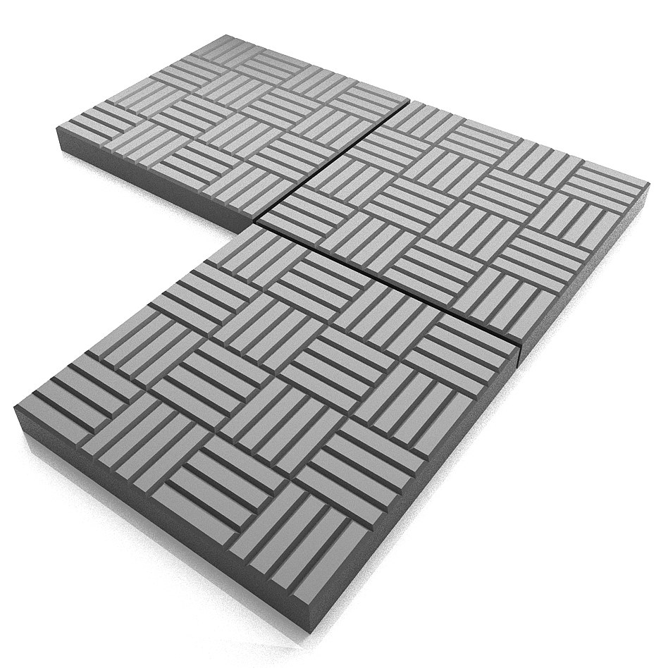 Плитка тротуарная "8 кирпичей" (300*300*30) серая