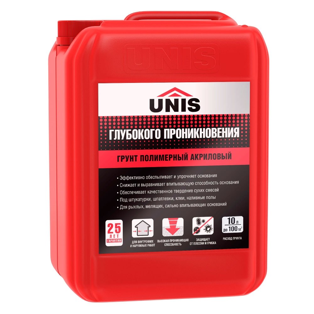 Грунт для внутренних работ Unis 10 л