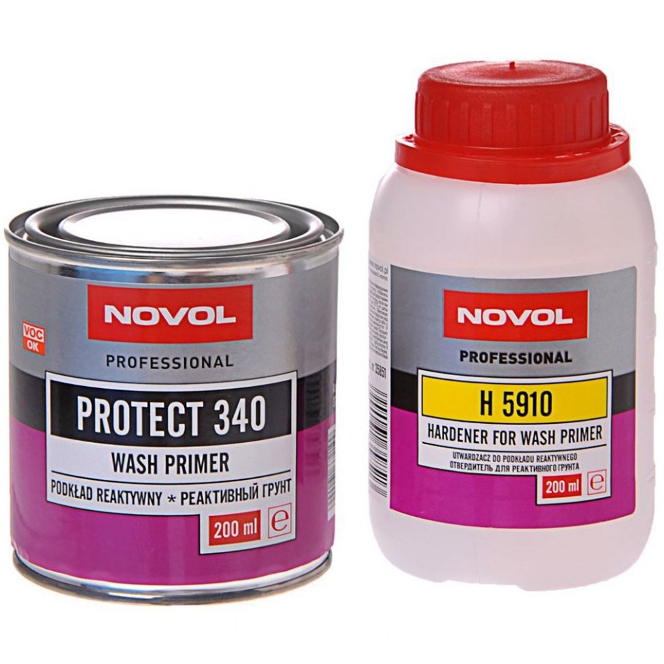 Реактивный грунт 340 2к 1+1 protect Wash primer 1л NOVOL