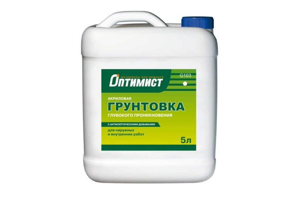 Оптимист g103 грунтовка глубокого проникновения (10л) (зеленая этикетка)