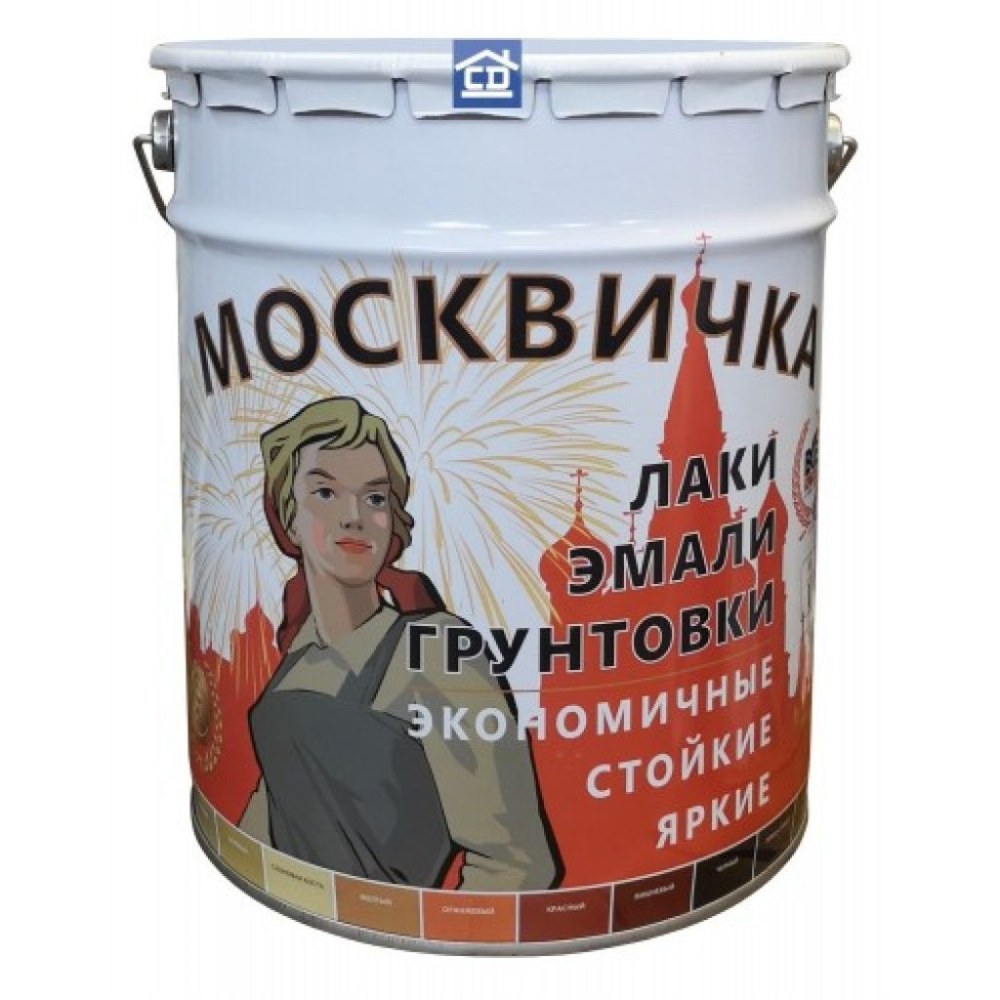 Москвичка эмаль ПФ-115 серая 25кг.