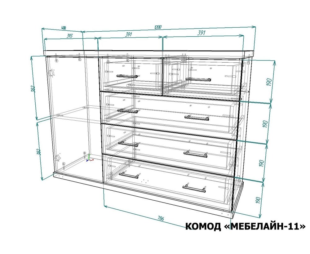 Комод Мебелайн-16