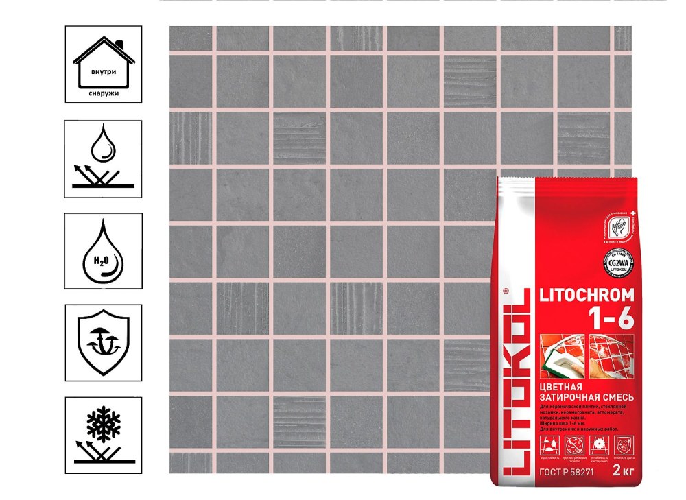 Затирка цементная Litokol Litochrom