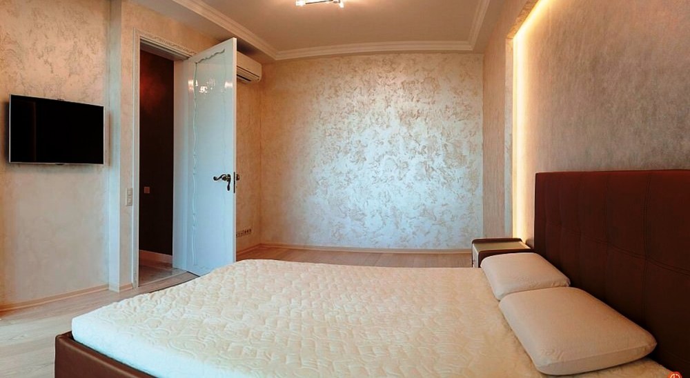 Декоративная штукатурка в спальне