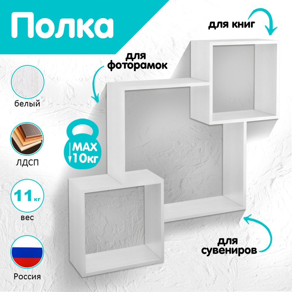 Полка Тутси настенная прямая