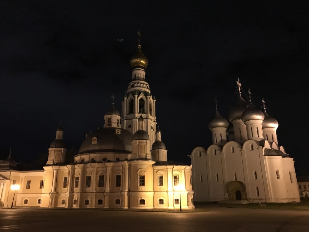 Красивые места Вологды ночью
