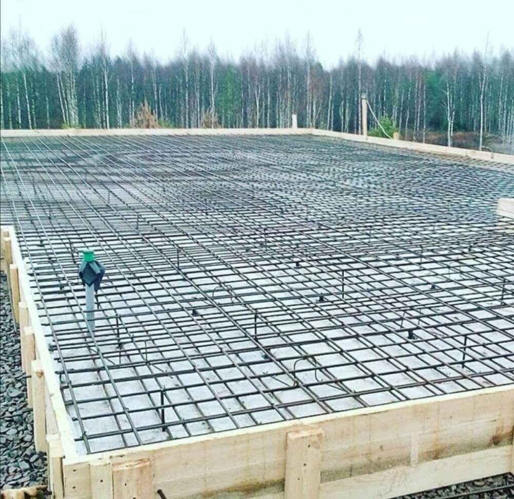 Фундамент монолитная плита