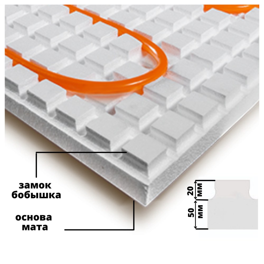 Мат для теплого пола Пенощит wf16-40 1000x40x1000мм