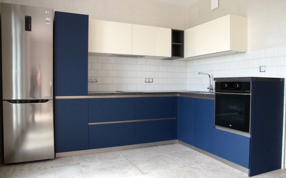 Феникс фасады кухня Fenix NTM 0721 Blu Delft