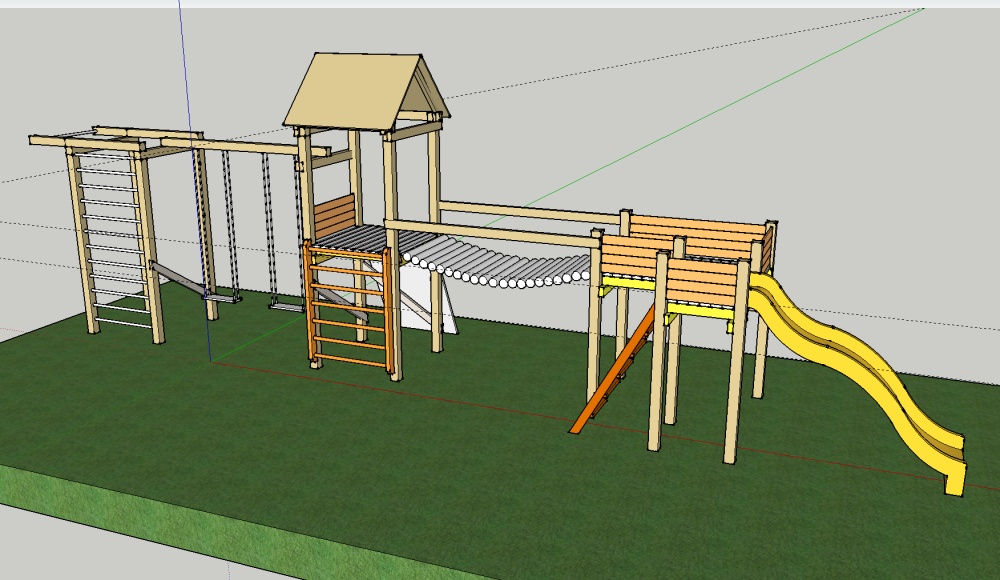 Детская горка Sketchup