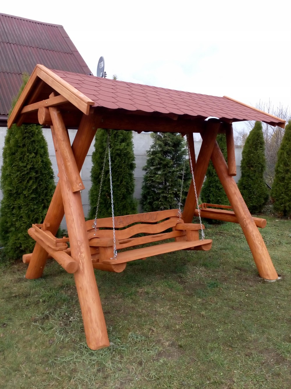 Качель Садовая деревянная