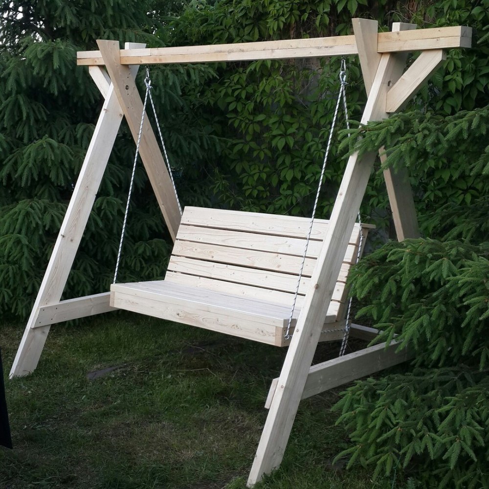 Качель Садовая деревянная