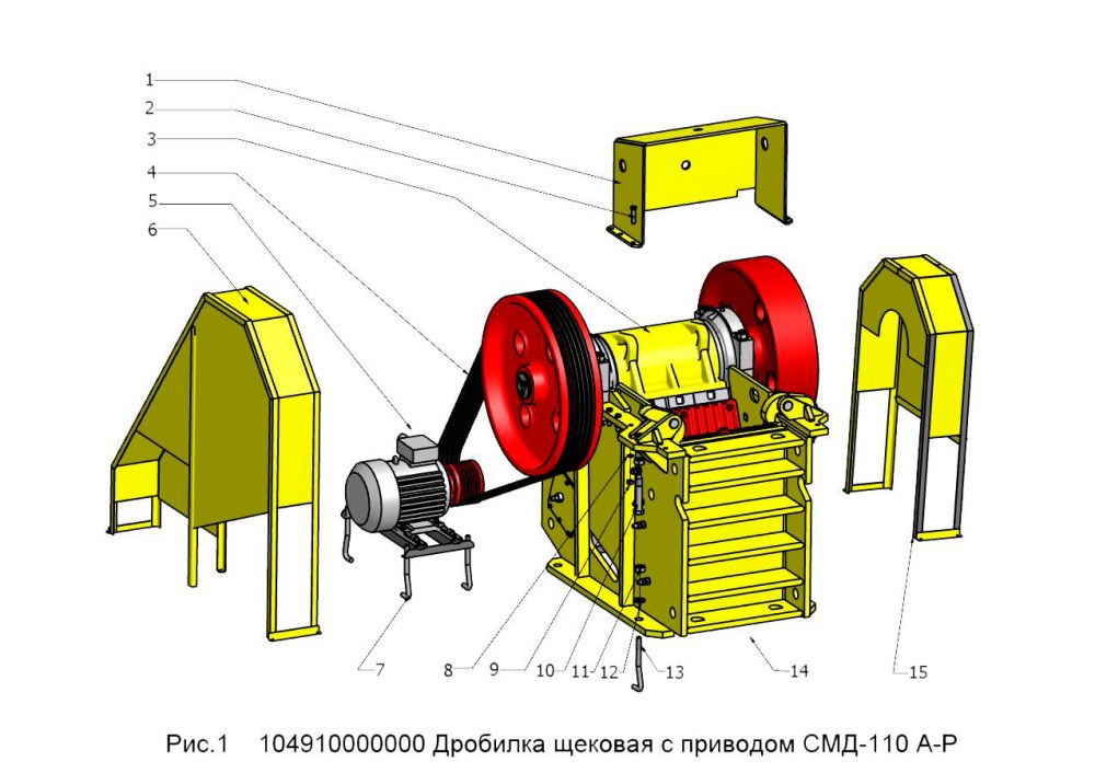 Дробилка щековая СМД-110а-э ЗГМ