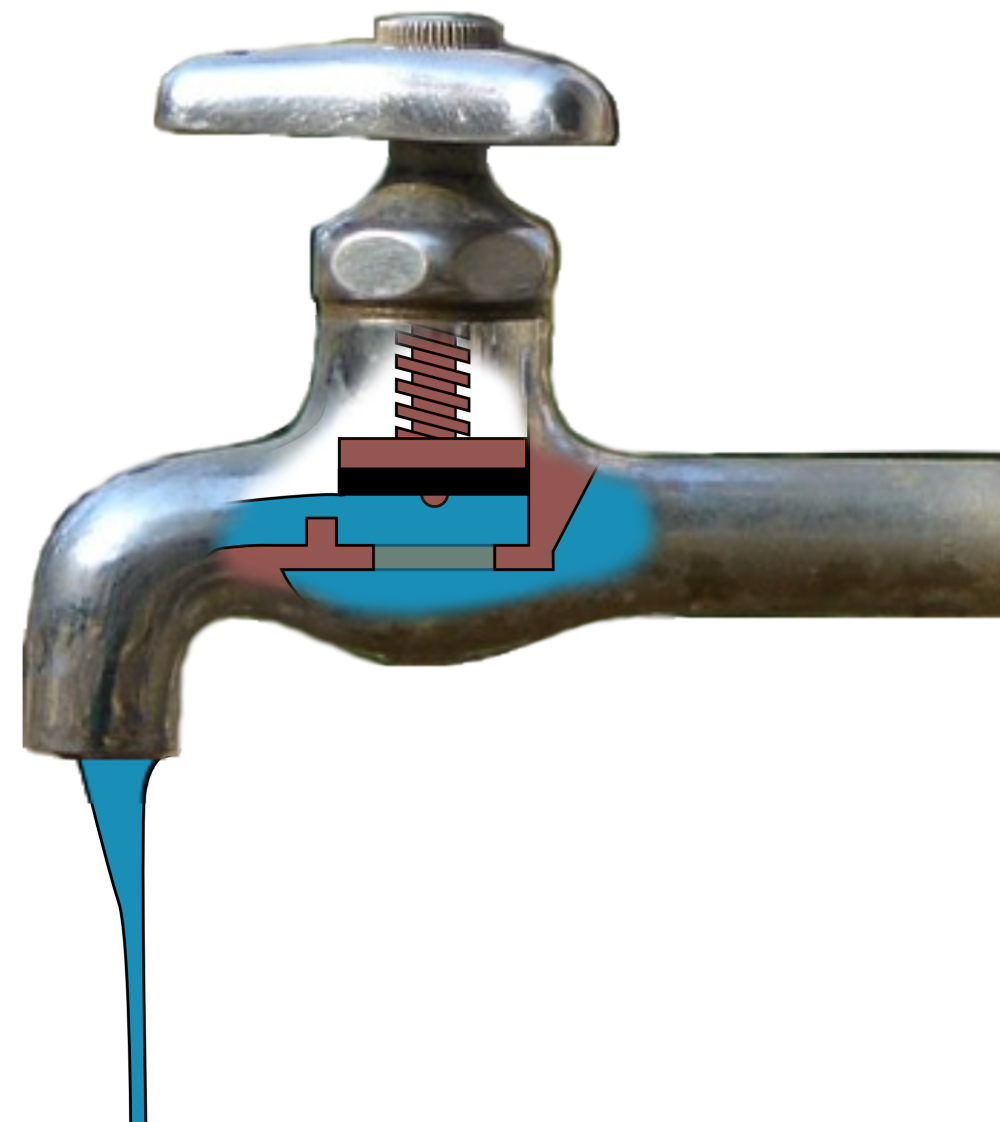 Конструкция водяного крана